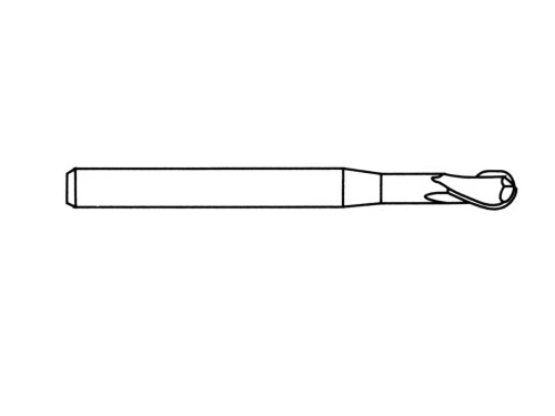 整体硬质合金球头铣刀-短型-2刃